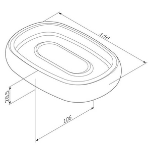 Мыльница стеклянная настольная, хром,  ZZ AMPM Sensation A3031200