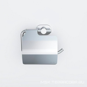 Держатель для туалетной бумаги с крышкой, настенный, хром,  AMPM Sense L A74341400