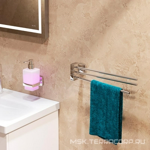 Полотенцедержатель тройной, поворотный,  хром,  ZZ AMPM Gem A9032700