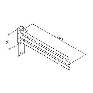 Полотенцедержатель тройной, поворотный,  хром,  ZZ AMPM Gem A9032700