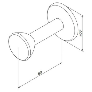 Крючок одинарный, хром,  ZZ AMPM Sensation A3035800