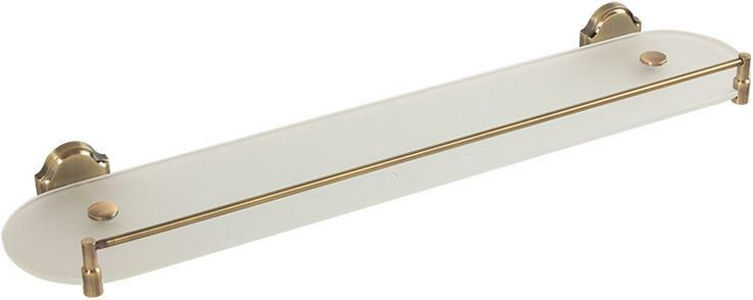 Полка стеклянная с ограничителем 60 см, бронза XX Veragio Stanford VR.STD-7711.BR