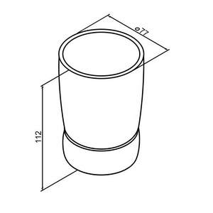 Стаканчик стеклянный настольный, хром,  ZZ AMPM Sensation A3031300