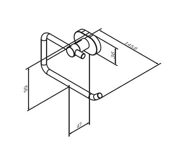Держатель для туалетной бумаги без крышки, настенный, хром,  AMPM Sense L A7434100