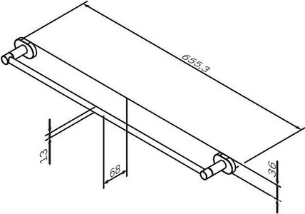 Полотенцедержатель 60 см, хром,  AMPM Sense L A74346400