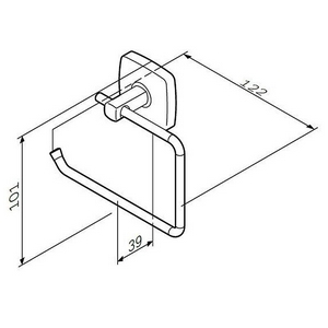 Держатель для туалетной бумаги без крышки, настенный, хром,  ZZ AMPM Gem A9034100