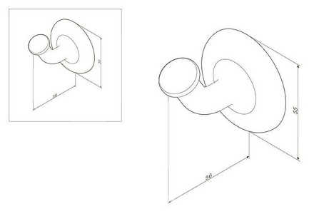 Крючок для полотенец, хром,  AMPM Like A8035500