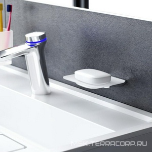 Мыльница стеклянная настенная, хром ZZ AMPM Inspire 2.0 A50A34200