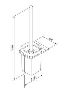 Ерш настенный, хром/стекло, хром ZZ AMPM Inspire 2.0 A50A33400