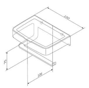 Держатель для туалетной бумаги с крышкой, настенный, хром ZZ AMPM Inspire 2.0 A50A341500