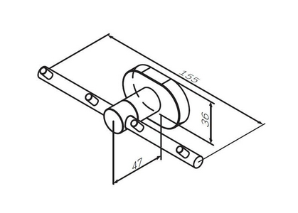 Планка с 4-ью крючками, хром,  ZZ AMPM Sense L A7435900