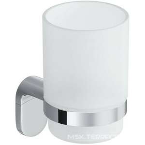 Стаканчик стеклянный, настенный, хром,  ZZ AMPM X-Joy A8434300