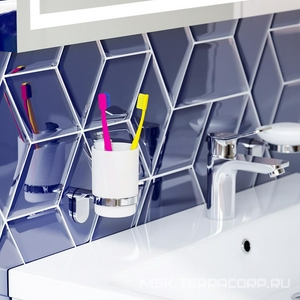 Стаканчик стеклянный, настенный, хром,  ZZ AMPM X-Joy A8434300