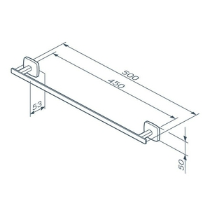 Полотенцедержатель 50 см, цв.черный,  ZZ AMPM Gem A90346422