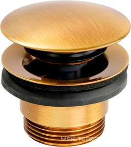 Донный клапан для сливного отверстия раковин с переливом и без перелива, нажимной Clic-Clac, (цв.бронза), Migliore ZZ Migliore Универсал 31773