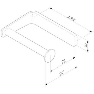 Держатель для туалетной бумаги AM.PM Inspire 2.0 A50A34122, цвет черный ZZ AMPM Sense L A50A34122