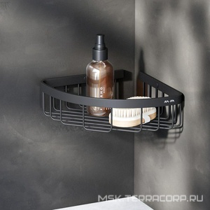 Корзина для душа угловая AM.PM  A7452122, цвет черный ZZ AMPM Sense L A7452122