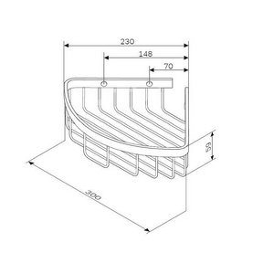 Корзина для душа угловая AM.PM  A7452122, цвет черный ZZ AMPM Sense L A7452122