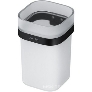 Стаканчик стеклянный, настенный, Gem, цв. черный матовый, ZZ AMPM FUNC A8F34322