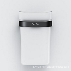 Стаканчик стеклянный, настенный, Gem, цв. черный матовый, ZZ AMPM FUNC A8F34322