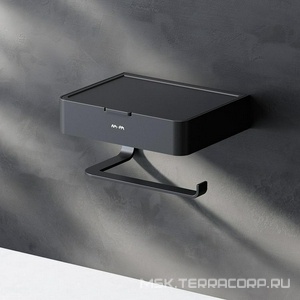 Держатель для туалетной бумаги с коробкой  , черный ZZ AMPM Inspire 2.0 A50A341522