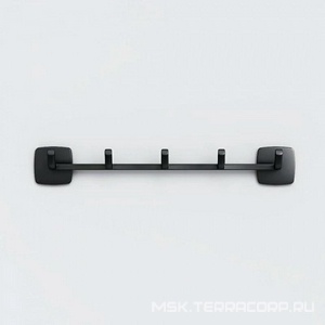 Планка с 4 крючками, цв. черный матовый, ZZ AMPM FUNC A9035922