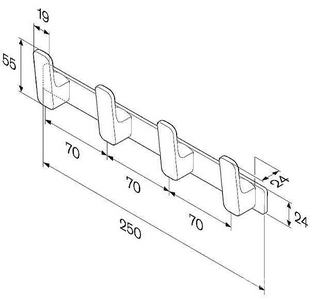 Набор крючков для полотенец  Func, цвет хром ZZ AMPM FUNC A8F35900