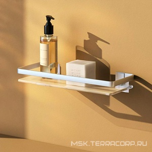 Полка для ванны/душа 32 см, стекло/алюминий ZZ AMPM Sense L A7455100