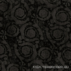 Керамогранит для пола Versace eterno  Carbon Barocco 80x80 Серый 263070