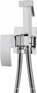 Смеситель совмещ. с гигиенич. душем, готовый к-т: лейка, шланг, скрытая часть, (цв.хром),  ZZ Abber Wasserfall AF8625