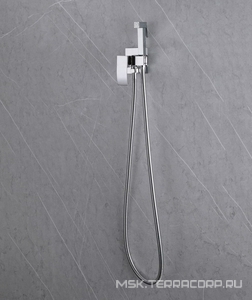 Смеситель совмещ. с гигиенич. душем, готовый к-т: лейка, шланг, скрытая часть, (цв.хром),  ZZ Abber Wasserfall AF8625