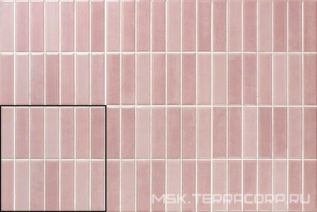 Керамическая плитка для стены APE Ceramica Mud Incision  Rose 20x20 A040926