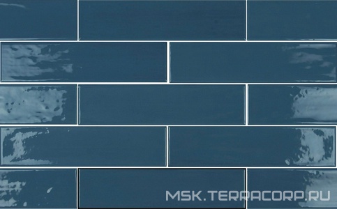 Керамическая плитка для стены APE Ceramica Mud  Blue 7.5x30 A038707