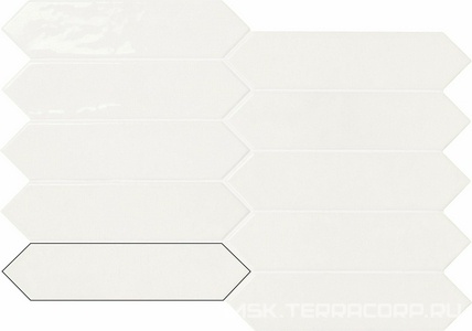 Керамическая плитка для стены APE Ceramica Contemporary Picket Modern White 6x26 A040732