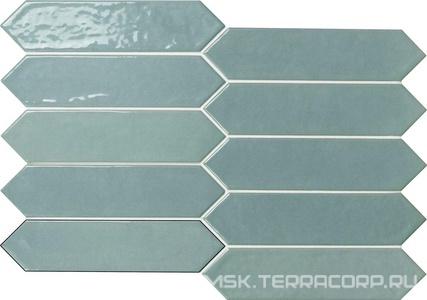Керамическая плитка для стены APE Ceramica Contemporary Picket Modern Aqua Sea 6x26 A039503