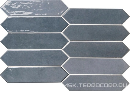 Керамическая плитка для стены APE Ceramica Contemporary Picket Modern Bluestone 6x26 A039502