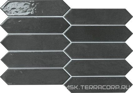 Керамическая плитка для стены APE Ceramica Contemporary Picket Modern Obsidian 6x26 A039504
