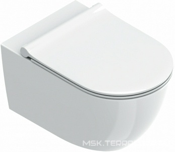 Унитаз подвесной 35х55см., БЕЗ сиденья, крепёж в компл., безободковый, смыв Tornado, покрытие Cataglaze+,(цв. белый),  ZZ Catalano Sfera 0511550001