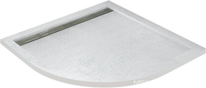 Поддон душевой 900х900h30мм, 1/4 круга, R550мм, без ножек, без сифона арт.TRAY-AS-01, искуственный мрамор цв.белый, Cezares ZZ Cezares Универсал TRAY-AS-R-90-30-W