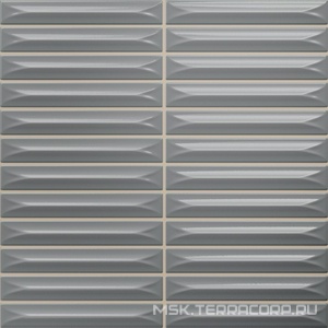 Керамическая плитка для стены Ceramica Vilar Albaro Arrow  Grey (1,5x10) 20х20 n191163