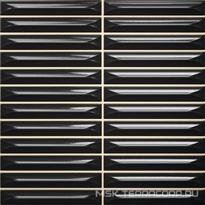 Керамическая плитка для стены Ceramica Vilar Albaro Arrow  Black (1,5x10) 20х20 n191165