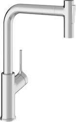 Смеситель для кухни, с вытяжным душем, 2 типа струи, (цв.хром),  ZZ Aqueduto ASSISTENTE ASI0700