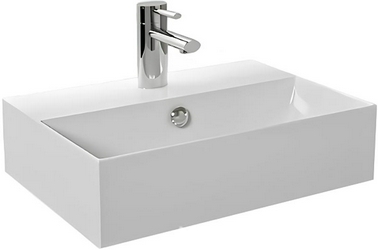 Раковина 50х36,5см, с 1 отв. д/смесителя, с переливом, подвесная / накладная, без креплений,  ZZ Hatria Bahia_13 BH0500365011TS0