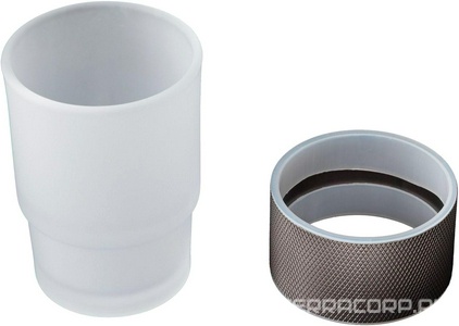 Стакан настольный, (цв.графит браш. / стекло мат.),  ZZ Allen Brau Priority 6.31A02-MG