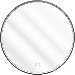 Зеркало круглое 700х700, LED-подсветка с диммером, сенсорный выключатель, подогрев, цвет серый матовый Azario Димион АZ-LED010825
