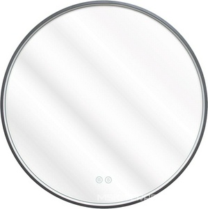 Зеркало круглое 700х700, LED-подсветка с диммером, сенсорный выключатель, подогрев, цвет серый матовый Azario Димион АZ-LED010825