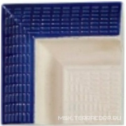 Керамогранит для пола Porcelain Mosaic swimming pools Угловой элемент Y15 бежевый-синий 11.5х11.5 Комбинированный Y15