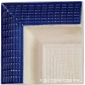 Керамогранит для пола Porcelain Mosaic swimming pools Угловой элемент Y15 бежевый-синий 11.5х11.5 Комбинированный Y15