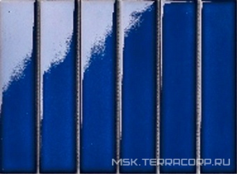 Мозаика Mosaic 4.5x19.5 Y45PW03 Синяя глянцевая 28.8x19.5 Porcelain Mosaic Strip 4.5x19.5 Y45PW03