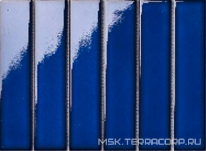 Мозаика Mosaic 4.5x19.5 Y45PW03 Синяя глянцевая 28.8x19.5 Porcelain Mosaic Strip 4.5x19.5 Y45PW03